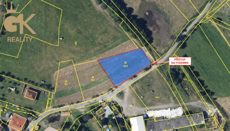 Prodej stavebního pozemku 1566 m² Synalov / Brno -venkov